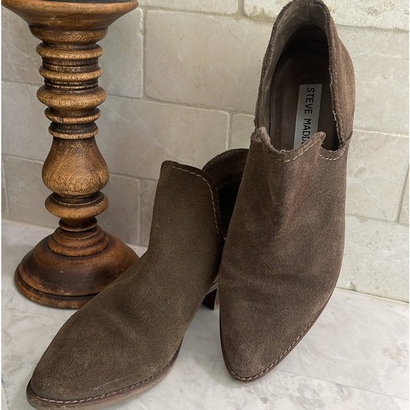 Steve Madden Ankle booties boots size 6.5 dark olive green - Picture 1 of 14